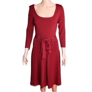Grace Elements Burgundy Long Sleeve Dress